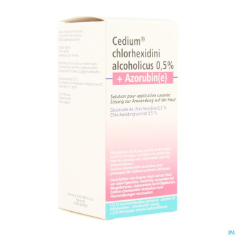 Cedium chlorhexidini gluc alc 0,5% 125ml+azorubine