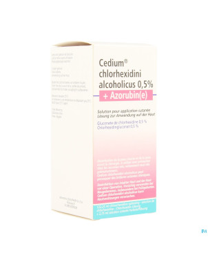 Cedium chlorhexidini gluc alc 0,5% 125ml+azorubine