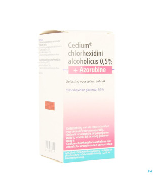 Cedium chlorhexidini gluc alc 0,5% 125ml+azorubine