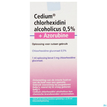 Cedium chlorhexidini gluc alc 0,5% 125ml+azorubine