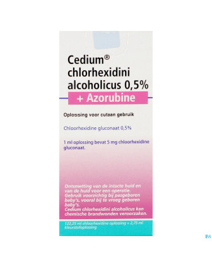 Cedium chlorhexidini gluc alc 0,5% 125ml+azorubine