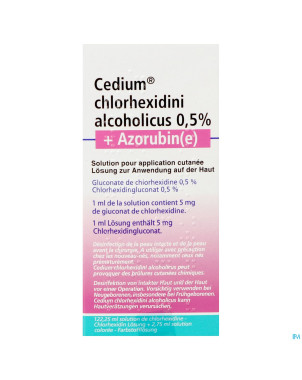 Cedium chlorhexidini gluc alc 0,5% 125ml+azorubine