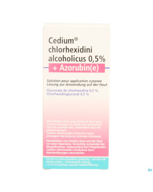 Cedium chlorhexidini gluc alc 0,5% 125ml+azorubine