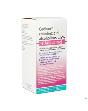 Cedium chlorhexidini gluc alc 0,5% 250ml+azorubine
