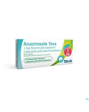Anastrozole teva 1 mg comp pell 28 x 1 mg