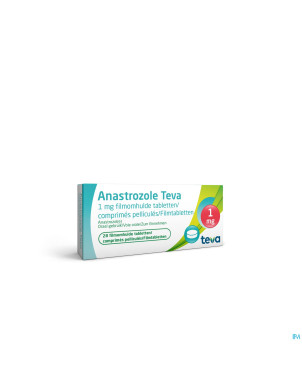 Anastrozole teva 1 mg comp pell 28 x 1 mg