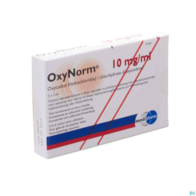 Oxynorm 10 mg/ml sol inj 5 amp x 2 ml