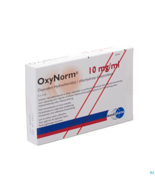 Oxynorm 10 mg/ml sol inj 5 amp x 2 ml