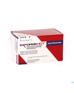 Exforge hct 5mg/160mg/25mg comp pell 98