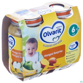 Olvarit surprise mangue    2x200g 6m06
