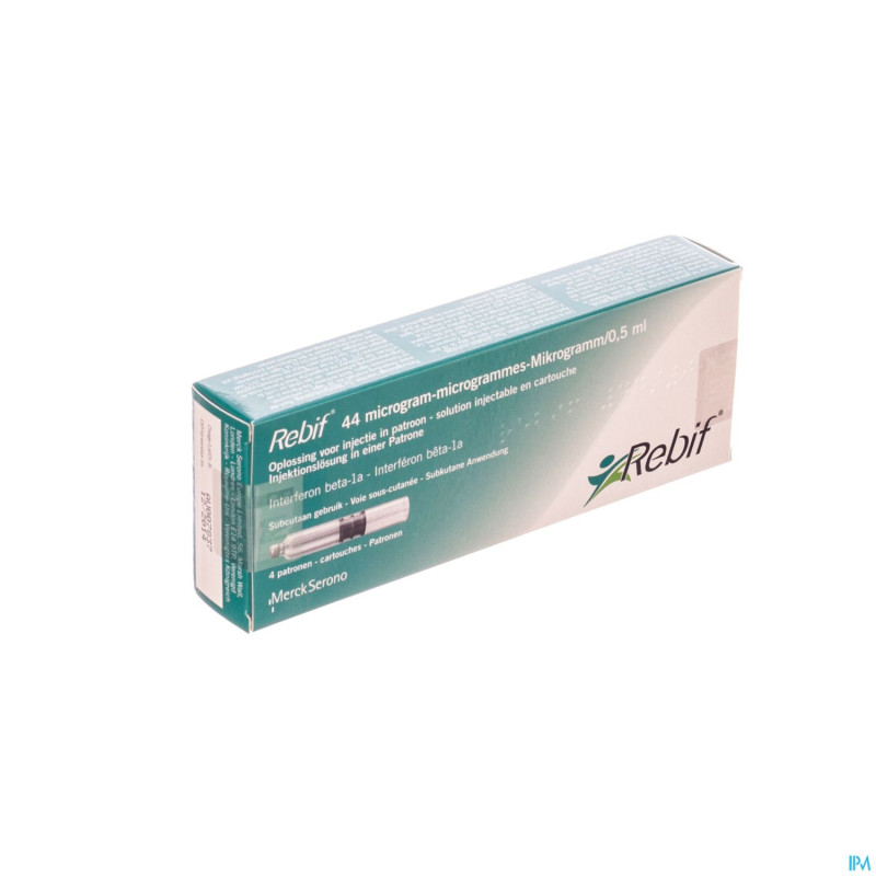Rebif cartouches 4 x 3 dos 44 ug/0,5 ml