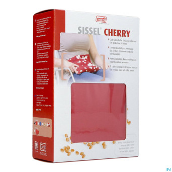 Sissel cherry coussin noyaux cerise 23x26cm rouge