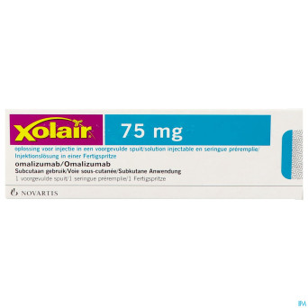 Xolair  75 mg sol inj 1 ser prerempl