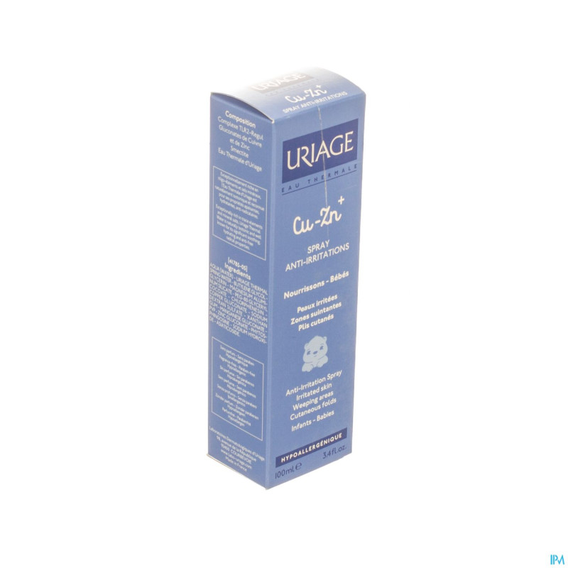 Uriage cu-zn+ spray a/irritations 100ml