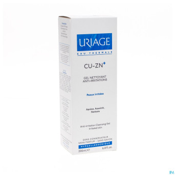 Uriage cu-zn+ gel nettoyant a/irritations 200ml