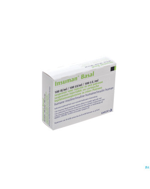 Insuman basal 100 iu/ml 5 cartouches 3 ml