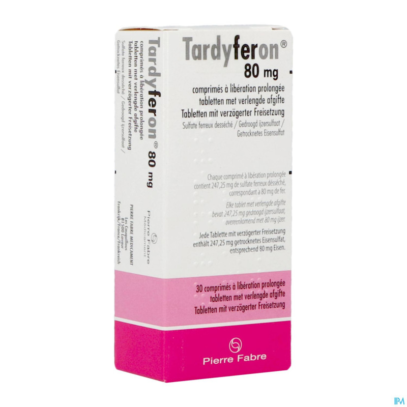 Tardyferon 80 mg    comp pell 30