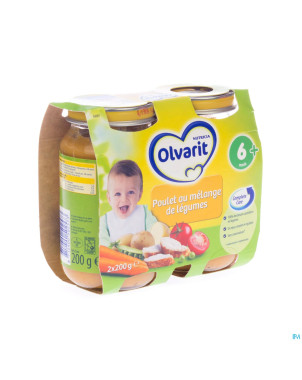 Olvarit poulet petits legumes    2x200g 6m61