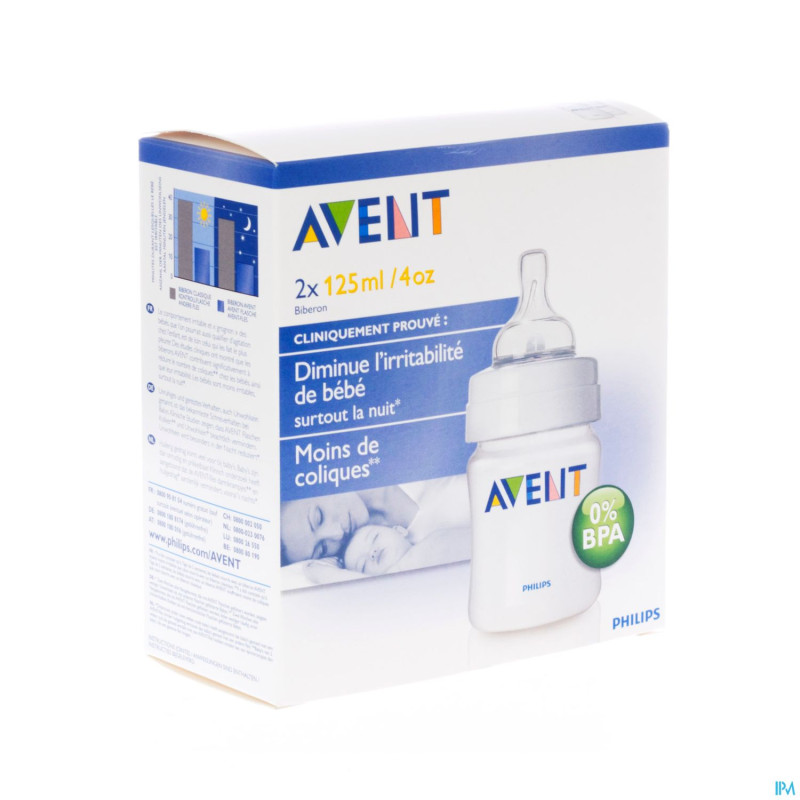 Avent biberon sans bpa polypropyl.2x125ml