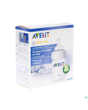 Avent biberon sans bpa polypropyl.2x125ml