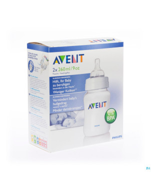 Avent biberon sans bpa polypropyl.2x260ml