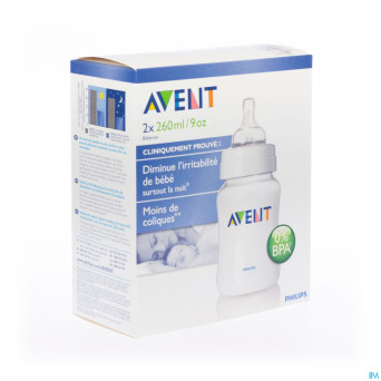 Avent biberon sans bpa polypropyl.2x260ml