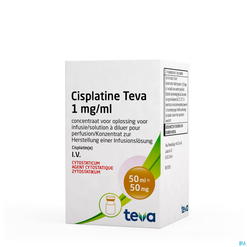 Cisplatine teva vial 1 mg/ml  50 ml
