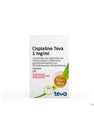 Cisplatine teva vial 1 mg/ml  50 ml