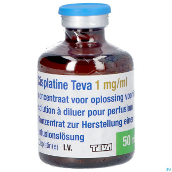 Cisplatine teva vial 1 mg/ml  50 ml