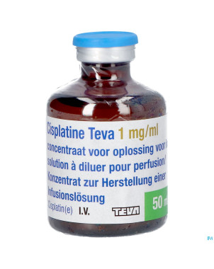 Cisplatine teva vial 1 mg/ml  50 ml