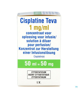 Cisplatine teva vial 1 mg/ml  50 ml