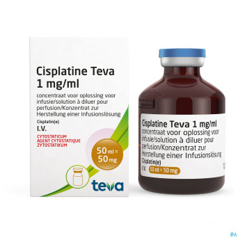 Cisplatine teva vial 1 mg/ml  50 ml