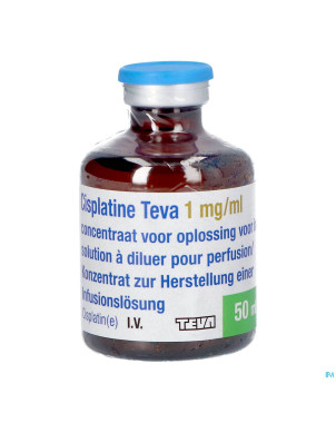 Cisplatine teva vial 1 mg/ml  50 ml