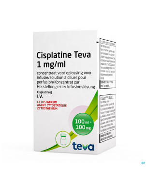 Cisplatine teva vial 1 mg/ml 100 ml
