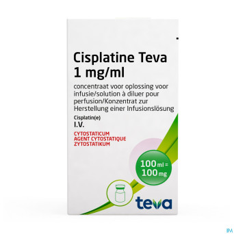 Cisplatine teva vial 1 mg/ml 100 ml