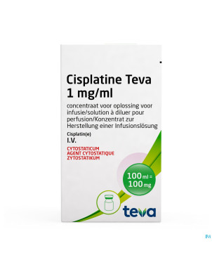 Cisplatine teva vial 1 mg/ml 100 ml