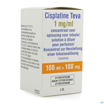 Cisplatine teva vial 1 mg/ml 100 ml