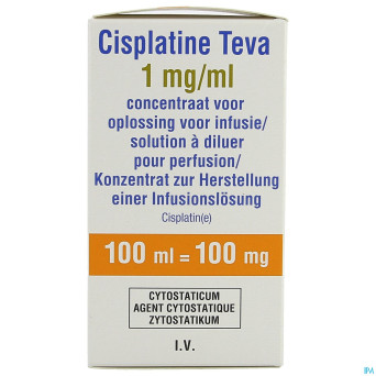 Cisplatine teva vial 1 mg/ml 100 ml