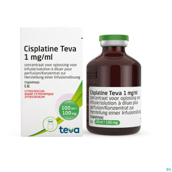 Cisplatine teva vial 1 mg/ml 100 ml