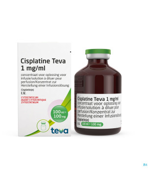 Cisplatine teva vial 1 mg/ml 100 ml