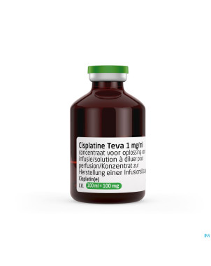 Cisplatine teva vial 1 mg/ml 100 ml