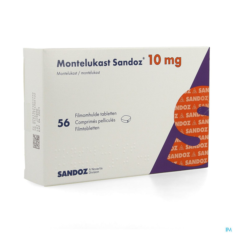 Montelukast sandoz 10 mg comp pell 56 x 10 mg