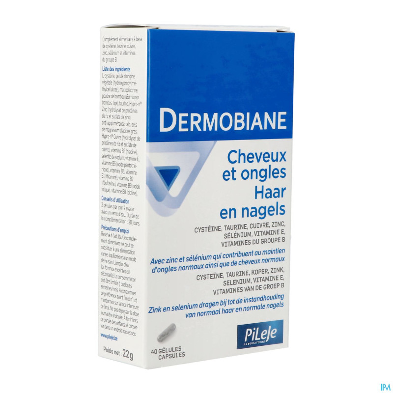 Dermobiane cheveux et ongles gel 40x605mg
