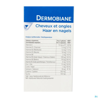 Dermobiane cheveux et ongles gel 40x605mg