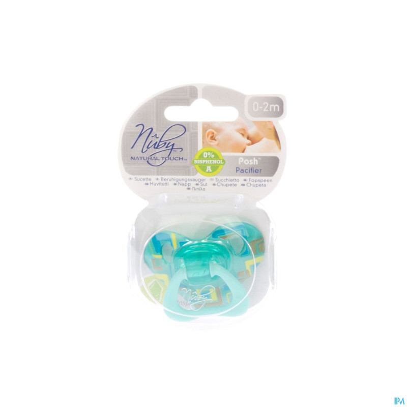 Nuby nt sucette ortho posh sil 0-2m +boite 1 67535