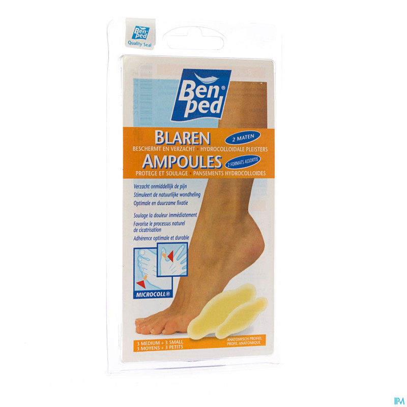 Benped pans ampoules ort.-doigts 3xmedium+3xsmall