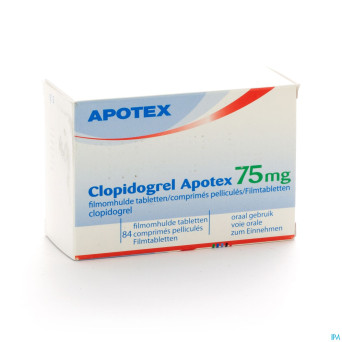 Clopidogrel apotex 75 mg comp pell  84 x 75 mg