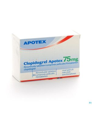Clopidogrel apotex 75 mg comp pell  84 x 75 mg