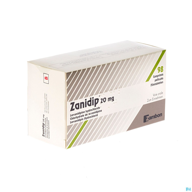 Zanidip comp 98 x 20 mg