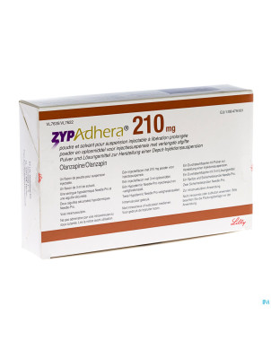 Zypadhera poudre + solv inj 210 mg